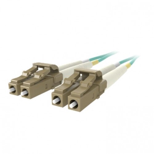 Belkin Fiber Optic Cable; 10GB Aqua Multimode LC/LC Duplex MMF, 50/125 OM3 - 15.0 - Meters