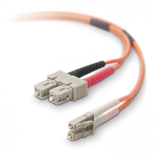 Belkin Fiber Optic Cable; Multimode LC/SC Duplex MMF, 62.5/125 - 5.0 - Meters
