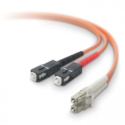 Belkin Fiber Optic Cable; Orange Multimode LC/SC Duplex, 50/125 OM2 - 2.0 - Meters