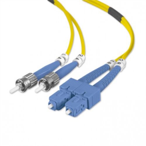Belkin Fiber Optic Cable; Singlemode ST/SC Duplex, 8.3/125 - 1.0 - Meters