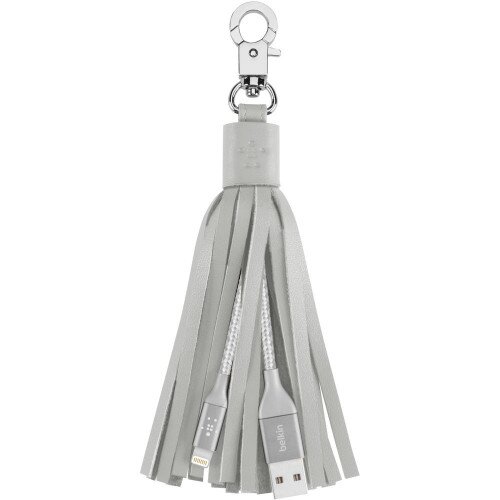Belkin MIXIT Lightning to USB Leather Tassel - Gray