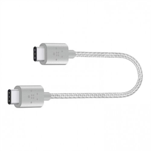 Belkin MIXIT Metallic USB-C to USB-C Charge Cable (Also Known as USB Type C) - Silver - 6.0 - Inches