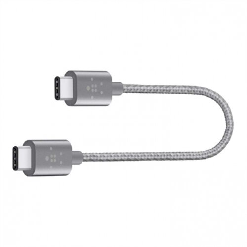 Belkin MIXIT Metallic USB-C to USB-C Charge Cable (Also Known as USB Type C) - Gray - 6.0 - Inches