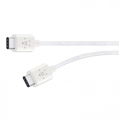 Belkin MIXIT Metallic USB-C to USB-C Charge Cable (Also Known as USB Type C) - White - 6.0 - Feet
