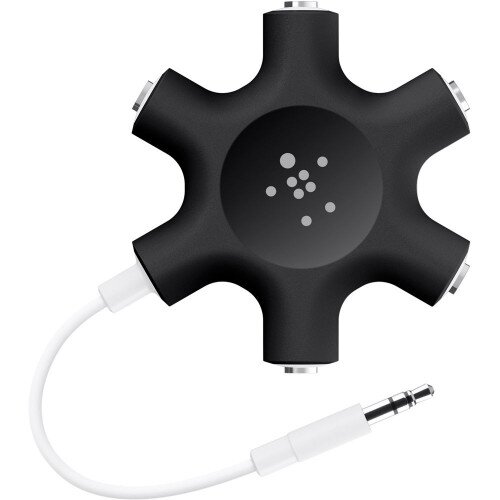 Belkin RockStar 5-Jack 3.5 mm Audio Headphone Splitter - Black