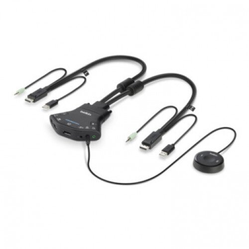 Belkin Secure 2-Port Flip DP-to-DP KVM with Audio PP 3.0