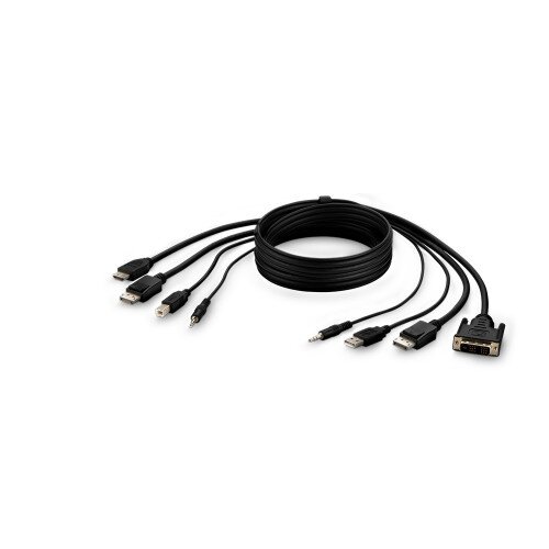 Belkin TAA (1) DVI to HDMI (1) DP-DP/USB/AUD CBL - 6.0 - Feet