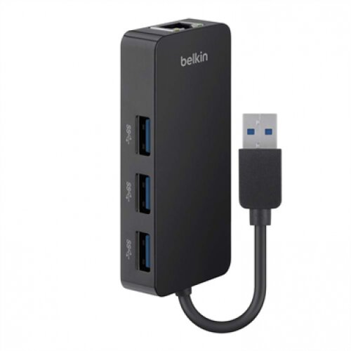 Belkin USB 3.0 3-Port Hub with Gigabit Ethernet Adapter