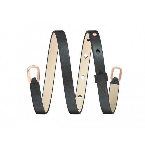 Bellabeat Leather Bracelet - Anthracite - Large - Rose Gold