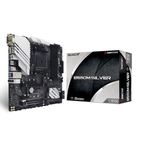BIOSTAR B550M-SILVER Racing Motherboard
