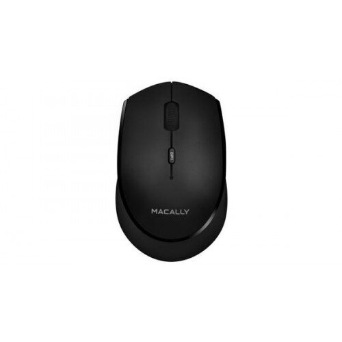 Macally Rechargeable Bluetooth Optical Mouse for Mac and PC - Black