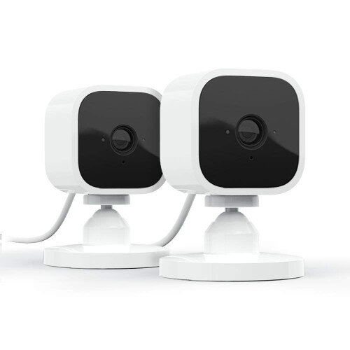 Blink Mini Indoor Plug-In Smart Home Security Camera - White - 2 Pack