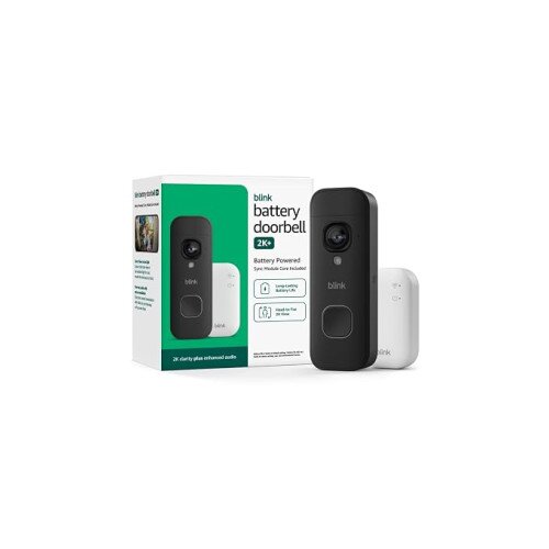 Blink Video Battery Doorbell 2K+ with Sync Module Core - Black