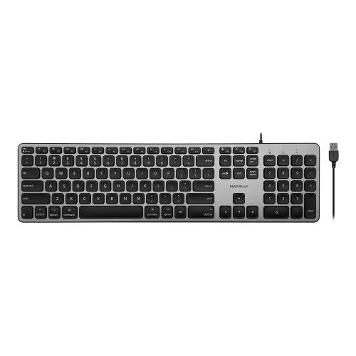 Macally Backlit USB Wired Keyboard for Mac