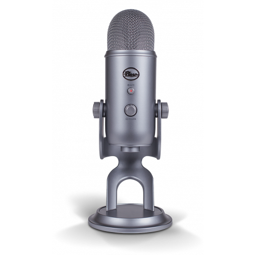 Logitech G Blue Yeti Premium Multi-Pattern USB Microphone with Blue VO!CE - Platinum