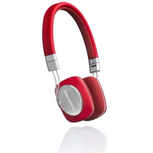 Bowers & Wilkins P3 On-Ear Wired Headphones - Red/Grey