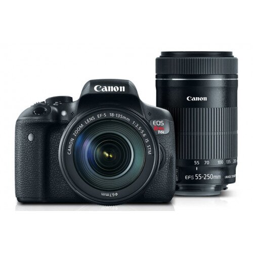 Canon EOS Rebel T6i EF-S 18-135mm is STM Lens Kit & EF-S 55-250mm IS STM Lens
