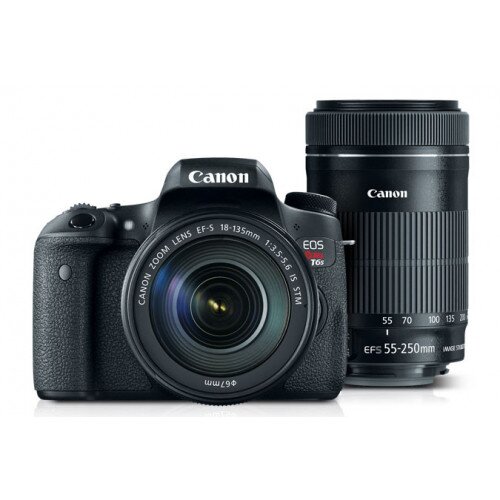 Canon EOS Rebel T6s EF-S 18-135mm is STM Lens Kit & EF-S 55-250mm IS STM Lens