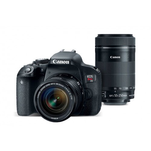 Canon EOS Rebel T7i Camera Bundle with EF-S 18-55 IS STM and EF-S 55-250 IS STM Lens Kit