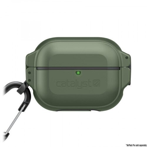 Catalyst AirPods Pro (Gen 2/1) - 100M Waterproof Total Protection Case + Carabiner - Army Green