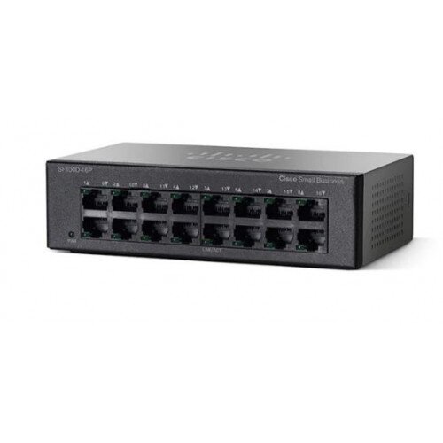Cisco SF100D-16P 16-Port 10/100 PoE Desktop Switch