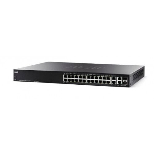 Cisco SF300-24PP 24-port 10/100 PoE+ Managed Switch with Gig Uplinks