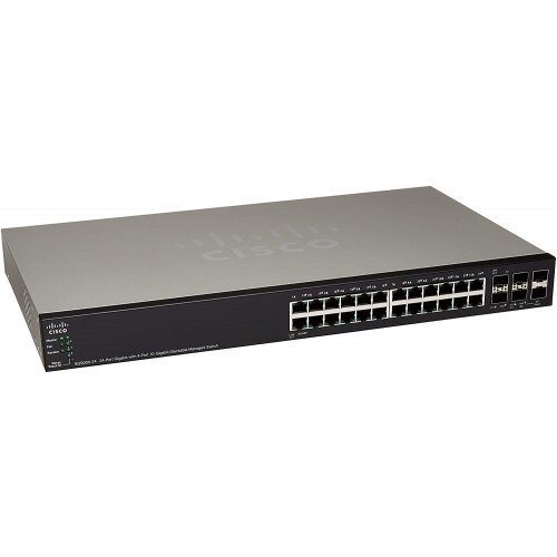 Cisco SG500X-24 24-Port GB with 4-Port 10-GB Stackable Managed Switch