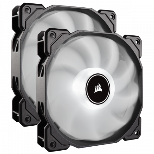 Corsair Air Series AF120 LED (2018) Case Fan - White - Twin Pack - 140mm x 25mm