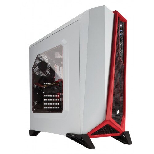 Corsair Carbide Series SPEC-ALPHA Mid-Tower Gaming Case - White/Red