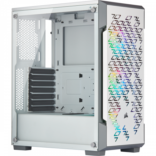 Corsair iCUE 220T RGB Airflow Tempered Glass Mid-Tower Smart Computer Case - White