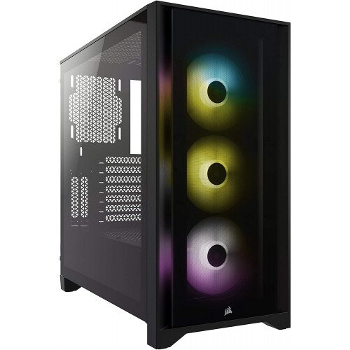 Corsair iCUE 4000X RGB Tempered Glass Mid-Tower ATX Case - Black