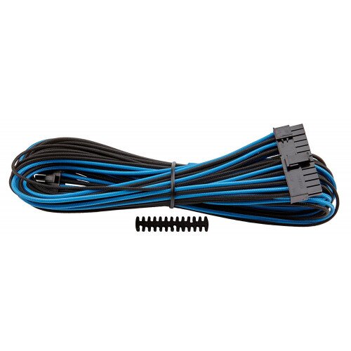 Corsair Premium Individually Sleeved ATX 24-Pin Cable, Type 4 (Generation 3) - Blue/Black