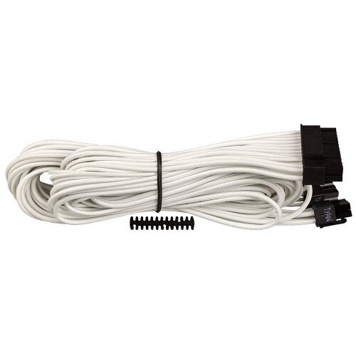 Corsair Premium Individually Sleeved ATX 24-Pin Cable, Type 4 (Generation 3) - White