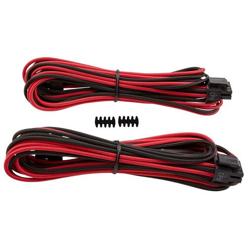 Corsair Premium Individually Sleeved EPS12V/ATX12V Cables, Type 4 (Generation 3) - Red/Black