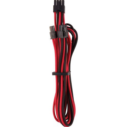 Corsair Premium Individually Sleeved PCIe Cables (Single Connector) Type 4 Gen 4 - Red/Black