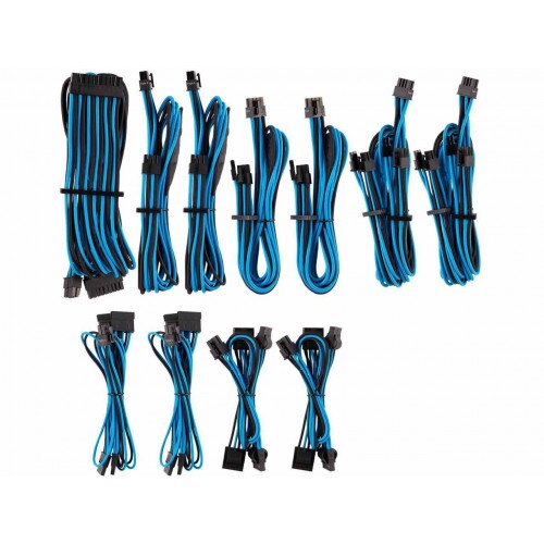 Corsair Premium Individually Sleeved PSU Cables Pro Kit Type 4 Gen 4 - Blue/Black
