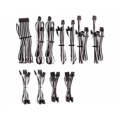 Corsair Premium Individually Sleeved PSU Cables Pro Kit Type 4 Gen 4 - White/Black