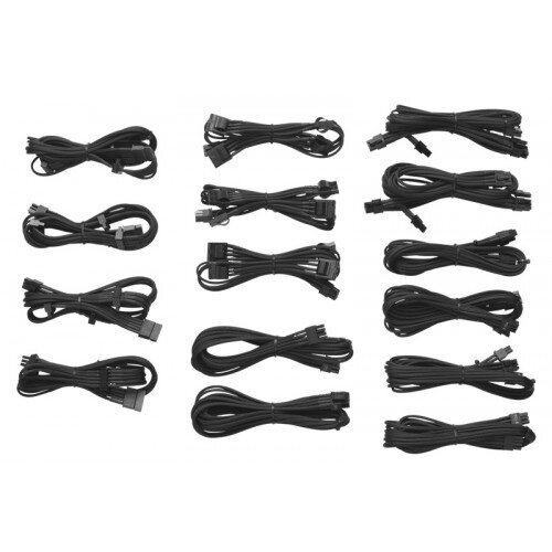 Corsair Professional Individually sleeved DC Cable Kit, Type 3 (Generation 2) - Black