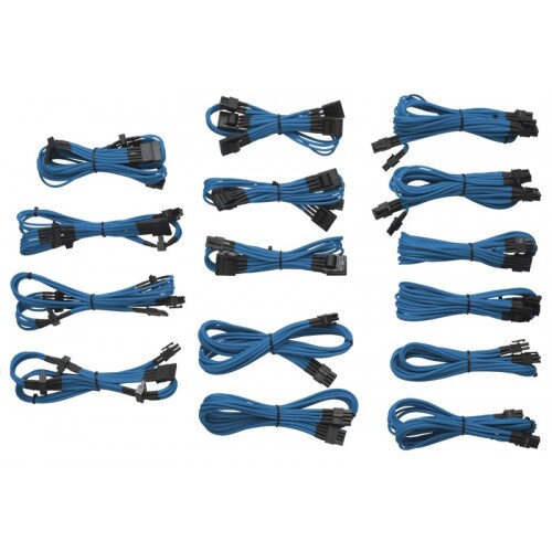 Corsair Professional Individually sleeved DC Cable Kit, Type 3 (Generation 2) - Blue