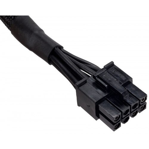 Corsair Type 4 Sleeved Black 8-Pin (4+4) ATX12V/EPS12V Cable, Compatible with All Corsair Type 4 Pin Out PSU
