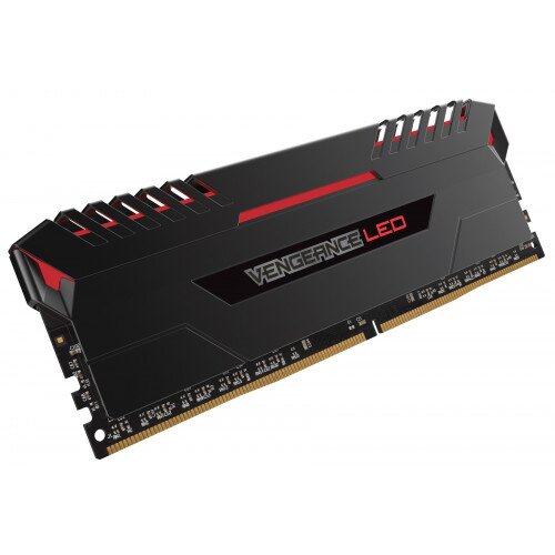 Corsair Vengeance LED - 32GB (4 x 8GB) DDR4 DRAM - 2666MHz C16 Memory Kit - Red LED
