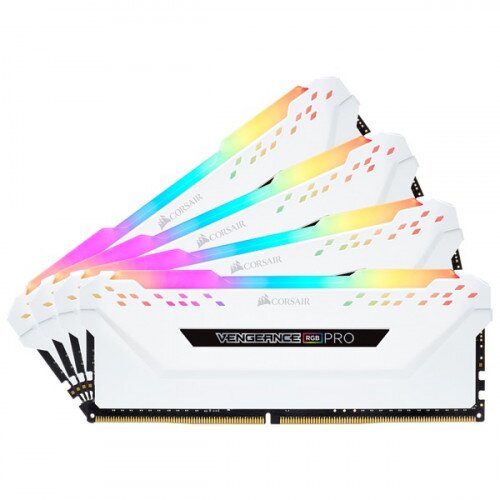Corsair VENGEANCE RGB PRO DDR4 DRAM Memory Kit - White - 64GB Kit (4 x 16GB) - 3000MHz CL15