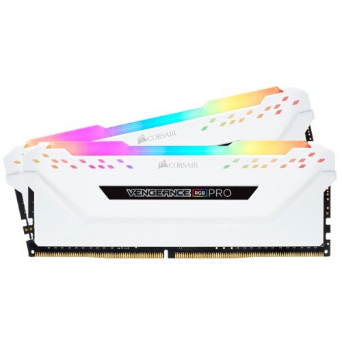 Corsair VENGEANCE RGB PRO DDR4 DRAM Memory Kit - White - 32GB Kit (2 x 16GB) - 3200MHz CL16