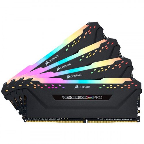 Corsair VENGEANCE RGB PRO DDR4 DRAM Memory Kit - Black - 64GB Kit (4 x 16GB) - 3000MHz CL15