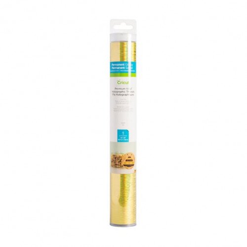Cricut Premium Vinyl Holographic Threads Permanent - Gold