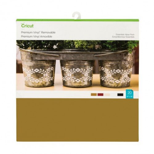 Cricut Premium Vinyl Value Pack, Essentials Removable (20 ct)