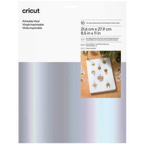 Cricut Printable Vinyl US Letter (10 ct) - Silver