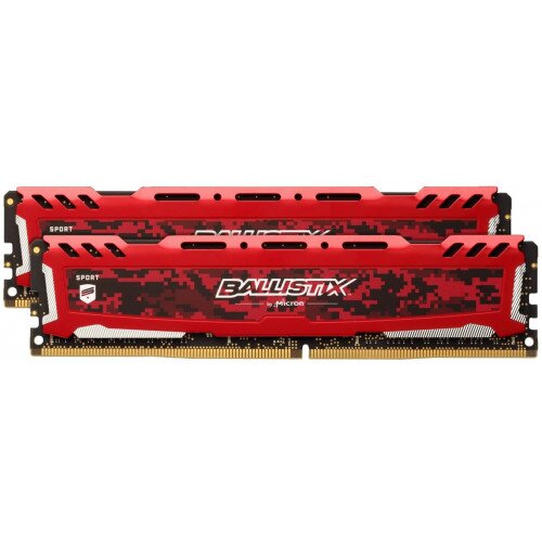 Crucial Ballistix Sport LT 32GB Kit (2 x 16GB) DDR4-2400 UDIMM Memory - Red