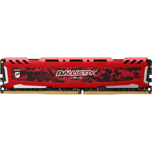 Crucial Ballistix Sport LT 16GB DDR4-3200 UDIMM Memory - Red