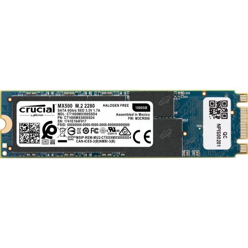 Crucial MX500 3D NAND M.2 Type 2280 Internal SSD - 1TB